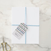 Jouw namen toevoegen | Llama Stripe Pattern Cadeaulabel (Met Touw)