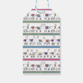 Jouw namen toevoegen | Llama Stripe Pattern Cadeaulabel (Achterkant)