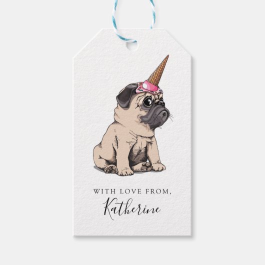 Jouw namen toevoegen | Puppy's | Aspirerende Eenho Cadeaulabel (Voorkant)