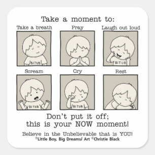 Jouw NU Moment Vierkante Sticker