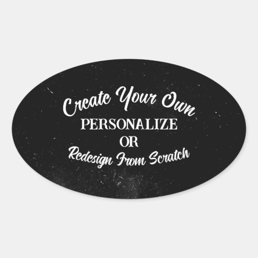 Jouw ontwerp hier - Maak je eigen Ovale Sticker (Voorkant)