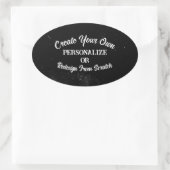 Jouw ontwerp hier - Maak je eigen Ovale Sticker (Tas)