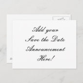 Jouw ontwerp hier! Sla de datum bruiloft Briefkaar Briefkaart (Voorkant / Achterkant)