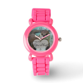 Jouw Otter Half Brown River Otter zwemmen Horloge