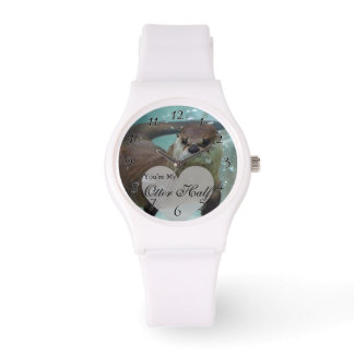 Jouw Otter Half Brown River Otter zwemmen Horloge