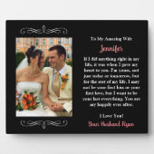 Jouw persoonlijke foto voor mijn geweldige vrouw v fotoplaat (Voorkant)