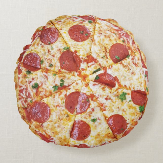 Jouw Pizza Pillow Rond Kussen (Voorkant)