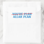 Jouw plan Allah plan Rechthoekige Sticker (Tas)