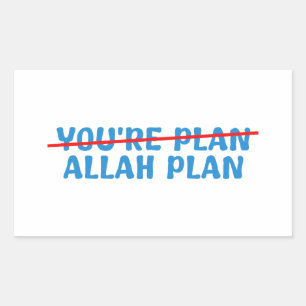 Jouw plan Allah plan Rechthoekige Sticker
