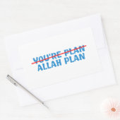 Jouw plan Allah plan Rechthoekige Sticker (Envelop)