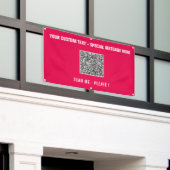 Jouw QR-code aangepaste tekst feestbanner Kies kle Spandoek (Buitenkant Gebouw)