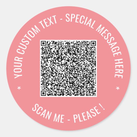 Jouw QR-code met sticker sjabloon voor aangepaste  (Voorkant)