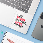 Jouw Religie is een keuze en Wetenschap is een fei Sticker (Laptop met iPhone)