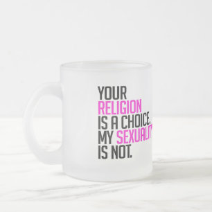 Jouw religie is een keuze matglas koffiemok