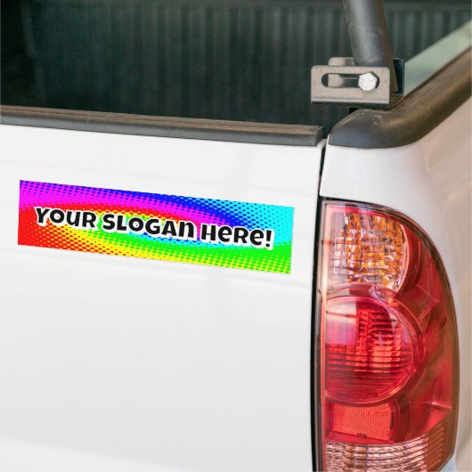 Jouw slogan hier! bumpersticker (Op Truck)