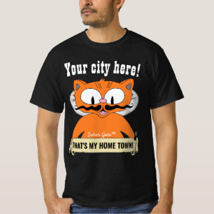 JOUW STAD OF PLAATS! Cartoon Kat Señor Gato T-shirt