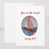 Jouw stem is de wind in mijn zeil feestdagenkaart (Voorkant / Achterkant)