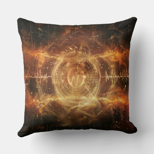 Jouw stem is een Sigil - Mystieke Frequentie Kunst Kussen (Achterkant)