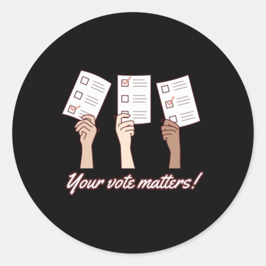 Jouw Stem Is Ga Stemmen Sticker (Voorkant)