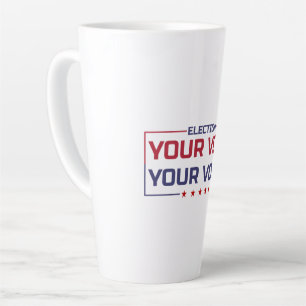 Jouw Stem Jouw Stem gekleurd lettertype Latte Mok