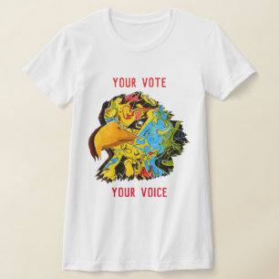 Jouw Stem...Jouw Stem Meer Kleurrijke Adelaar T-shirt