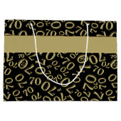 Jouw tekst: 70e verjaardag zwart/goudnummer 70 large cadeautasje (Achterkant)