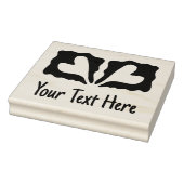 Jouw tekst aangepaste harten 	rubberstempel (Stempel)
