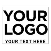 Jouw tekst Bedrijfsnaam Logo Simple Large Rubberstempel (Afrduk)