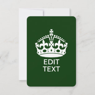 Jouw tekst BLIJF KALM KROON op Groen Personaliseer