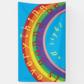"Jouw tekst " Blue Skies Rainbow Banner (Verticaal)