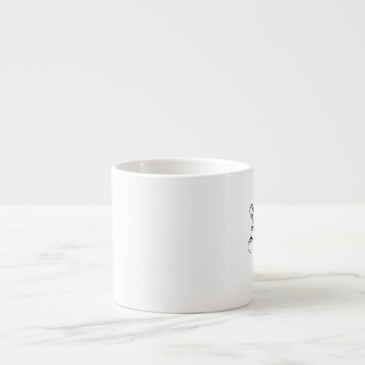Jouw tekst Ceramic Espresso Mok Monogram Sjabloon (Voorkant)