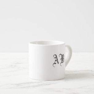 Jouw tekst Ceramic Espresso Mok Monogram Sjabloon