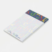 Jouw tekst | Colorful Alphabet Post-it® Notes (Schuin)