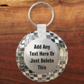 Jouw tekst Cool Disco Mirror Ball Sleutelhanger to (Voorkant)