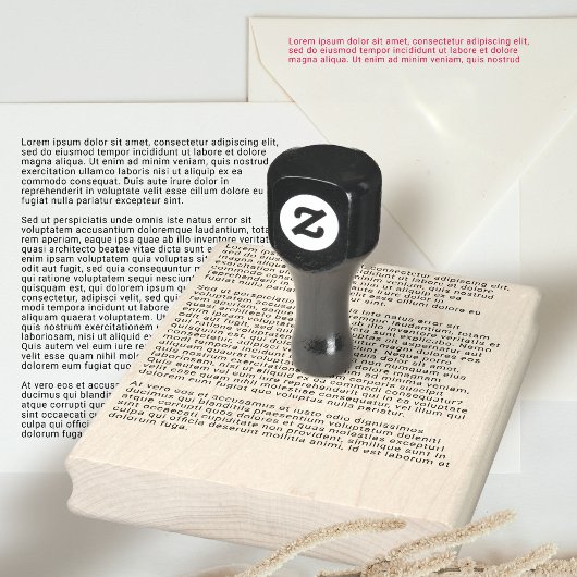 Jouw tekst Custom Giant Rubber Stamp Modern Eenvou Rubberstempel