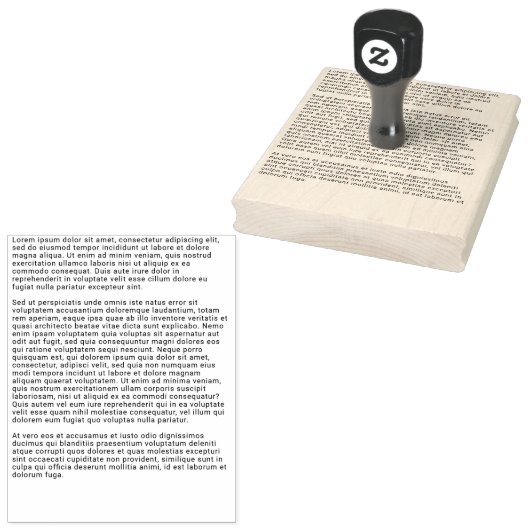 Jouw tekst Custom Giant Rubber Stamp Modern Eenvou Rubberstempel (Gestempeld)