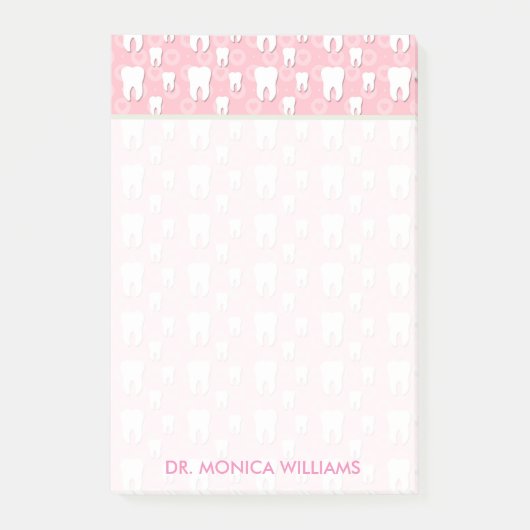 Jouw tekst | Cute Pink Teeth Post-it® Notes (Voorkant)
