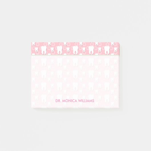 Jouw tekst | Cute Pink Teeth Post-it® Notes (Voorkant)