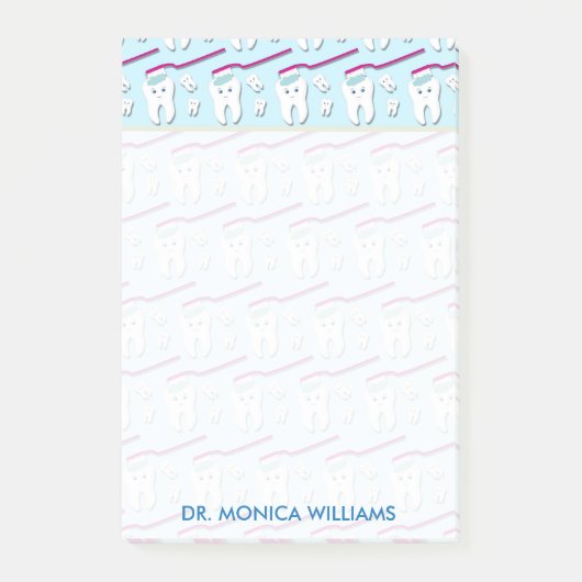 Jouw tekst | Cute Teeth & Toothbrushes Post-it® Notes (Voorkant)