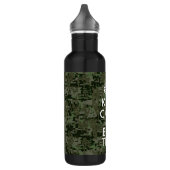 Jouw tekst Digital Camouflage Camo Keep Calm Waterfles (Links)