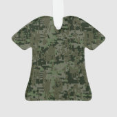 Jouw tekst Digital Camouflage Olive Green Keep Cal Ornament (achterkant)