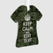 Jouw tekst Digital Camouflage Olive Green Keep Cal Ornament (voorkant)