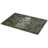 Jouw tekst Digital Camouflage Olive Green Keep Cal Snijplank (Hoek)