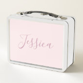 Jouw tekst | Elegant Script & Zacht Blush Roze (Achterkant)