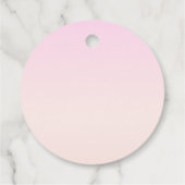 Jouw tekst | Elegant Script & Zachte Blush Roze Om Bedankjes Labels (Achterkant)