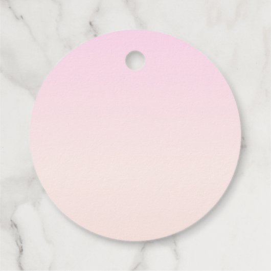 Jouw tekst | Elegant Script & Zachte Blush Roze Om Bedankjes Labels (Achterkant)