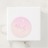 Jouw tekst | Elegant Script & Zachte Blush Roze Om Bedankjes Labels (In situ)