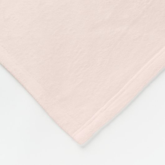 Jouw tekst | Elegant Script & Zachte Blush Roze Om Fleece Deken (Hoek)