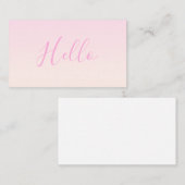 Jouw tekst | Elegant Script & Zachte Blush Roze Om Informatiekaartje (Voorkant / Achterkant)
