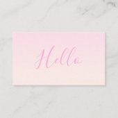 Jouw tekst | Elegant Script & Zachte Blush Roze Om Informatiekaartje (Voorkant)